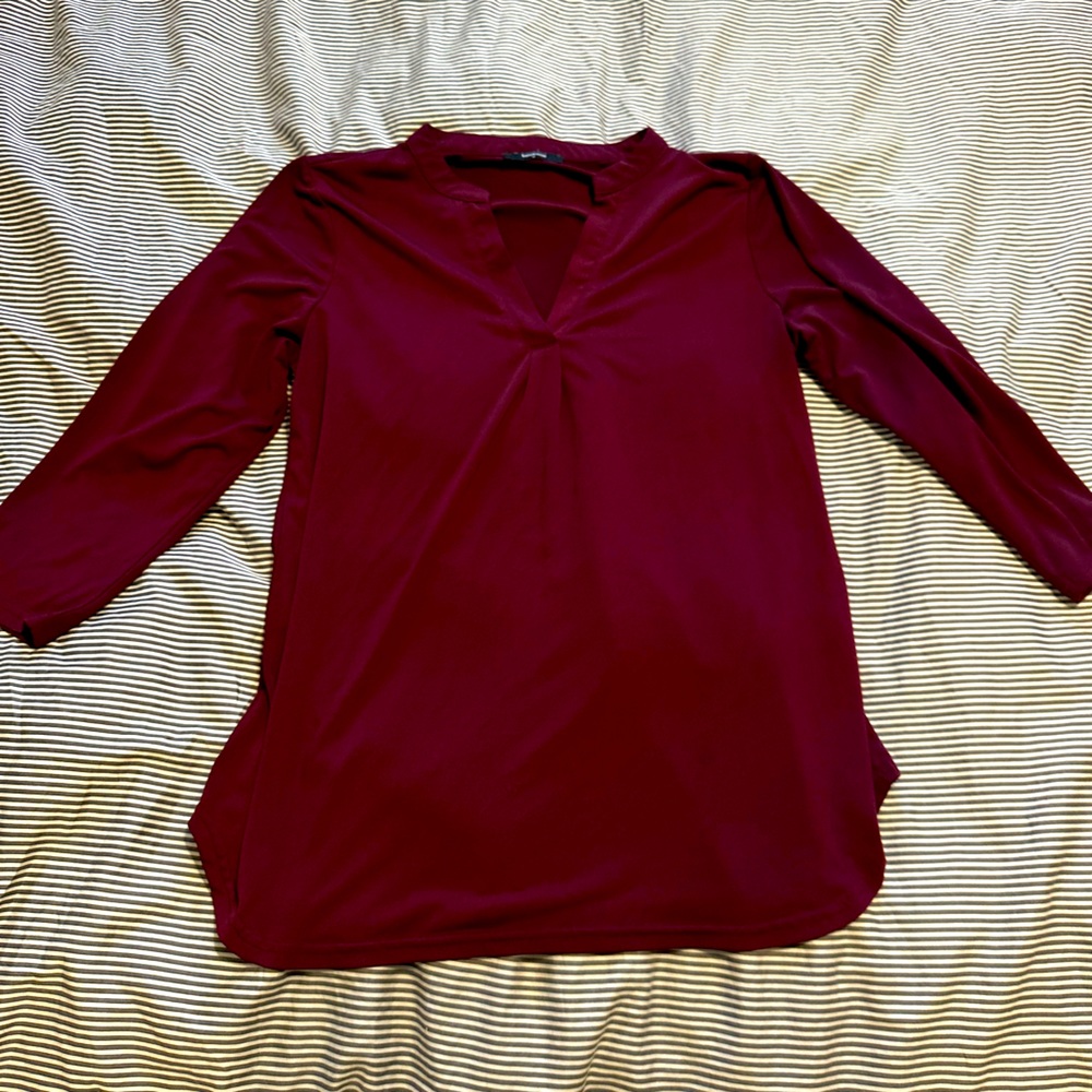 Long sleeve blouse, v neck